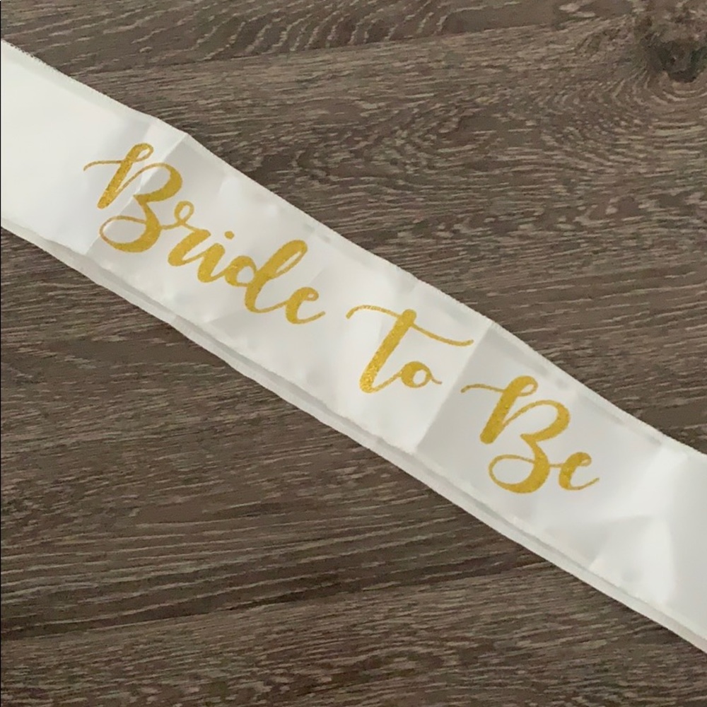 Bride to be sash